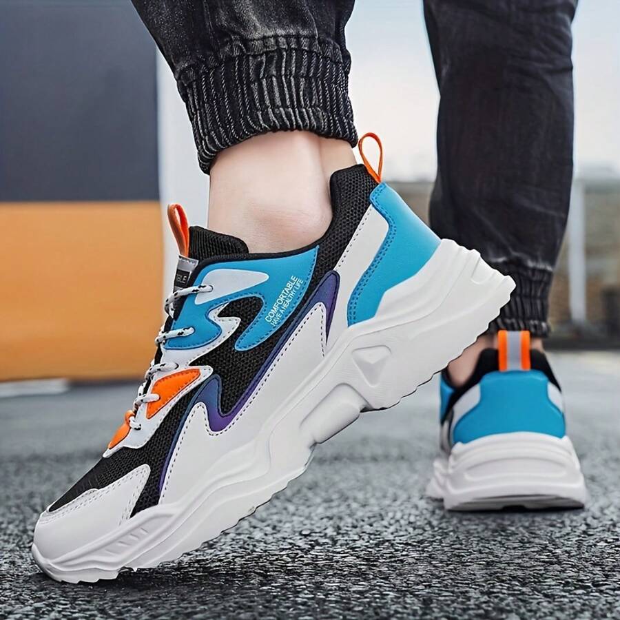 Men Casual Athletic Shoes - 黑色 - 查看 1