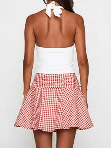 Women Skirts - 紅色 - 查看 6