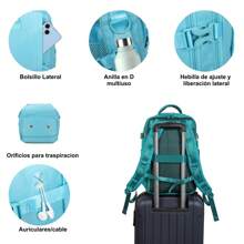 Ryanair Expandable Cabin Backpack (40x25x20-25cm - 20L-25L) - With Shoe Bag - Multifunctional - Expandable Waterproof Casual Daypack Fits 15" Laptop - Army Green/Blue/Purple/Black/Pink/Khaki/Beige