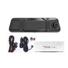Cámara de registro para automóvil de doble lente de 9,66 pulgadas, grabación frontal y trasera. Incluye soporte WiFi, GPS, resolución Full HD 1080p, pantalla táctil IPS, diseño de espejo retrovisor automotriz, grabación cíclica y visión nocturna. - Negro - Ver 4