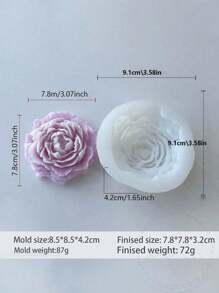 1 Stück Silikonform für Pfingstrosen-duftende Kerzen, die zum Herstellen von simulierten 3D Blumenduftkerzen, Gips-Duftsteine, Harz und anderen Handwerksarbeiten verwendet werden kann. Geeignet für Heimdekoration wie Heimdekorationen, Muttertagsgeschenke, Festgeschenke, Stimmungspartys usw. (3 Größen zur Auswahl)