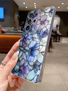 1 件花卉高透明 TPU 软手机壳，防摔防刮防指纹透明，精确切口保护相机，兼容三星、苹果、Nothing、Pixel、INFINIX、Redmi