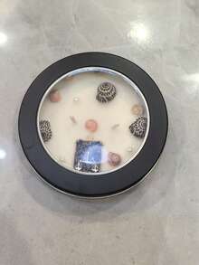 Vela de incenso com roda de cintura alta para cartas de tarô, vela de cera de soja com fragrância de rosas (cor de concha aleatória, padrão de carta de tarô aleatório, não compre se você se importar)