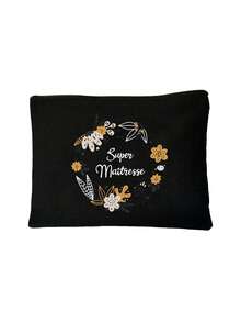 Cosmetic Bag, Linen Pencil Case For Teacher Assistant, College Dormitory Cosmetics Storage, Men's Travel, Simple Toiletries Washing Bag, Sports Decoration Bag, Gift Bag, Cosmetic Bag,Teacher's Day Gift, Reusable Makeup Bag, Women's Simple And Large Capacity Travel Makeup Bag - Multicolor - View 17