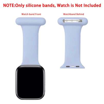 Watch Band Compatible With Apple Watch Fob 42mm 44mm 45mm 46mm 49mm 38mm 40mm 41mm,Nurse Watch Fob With Pin-On Brooch, Soft Silicone Replacement Bands Straps For I Watch Ultra Series 10/9/8/7/6/5/4/3/2/1/SE