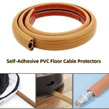 1M X 2CM Self-Adhesive PVC Floor Wire Organizer Tube, Cable Concealer Floor Cord Management - For Hiding Wires, Preventing Tripping, Cable Management | Wire Protector Sleeve | Durable PVC Material
