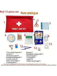 Kit de primeros auxilios extra grande, kit de primeros auxilios grande, kit de primeros auxilios pequeño, paquete médico para automóvil/farmacia/estudiante, kit de emergencia portátil para viajes, adecuado para regalos de Navidad y Año Nuevo para bolsa de kit de emergencia