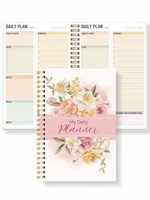 Trees 1 件 2025 年未注明日期的学术日程本，适合女性和男性，52 页优化的每日布局，优先日程本，膳食追踪器，完美的礼物，学校和办公用品，用于学校用品，返校 - 彩色 - 查看 9