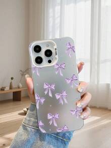 GALLAPLE Purple Bow And Polka Dot Pattern Mobile Phone Case, Korean Sweetness Style Design,For IPhone 16 15 14 13 12 11 8 7 X XS XSMAX Plus Pro ProMax SE4 16e Case - Hồng - Xem 6
