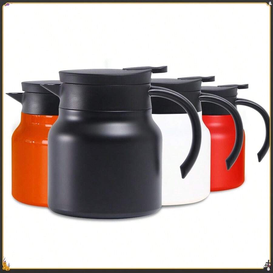 1L(34OZ) Thermal Coffee Carafe Tea Pot Stainless Steel, Double Wall Vacuum Insulated, Coffee  For Coffee Milk Tea - Multicolor - View 1