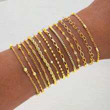 Conjunto de 13 pulseiras femininas estilo vintage
