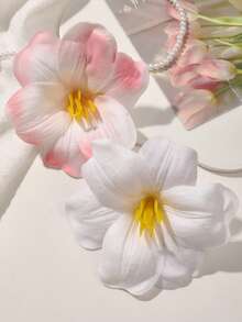 2 chiếc kẹp tóc giả hình hoa tulip màu be và hồng kiểu Bohemian thanh lịch, thích hợp cho bãi biển, kỳ nghỉ, kẹp càng cua, kẹp tóc cài, kẹp tóc, đồ dùng học tập, phụ kiện tóc, phụ kiện Valentine, ghim cài tóc - Nhiều màu - Xem 5