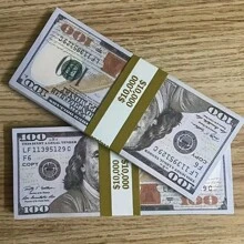 1Se/100pcs Set Ancestor And Family Sacrifice Banknotes - Fake Money For Sacrifice Yellow And White, No Need To Recharge, For Heaven Money, Ghost Money, Anniversary, No Battery Needed For Halloween, Chinese Customs Money Used To Burn For Ancestor Worship, Movie Props, Party Decor, Themed Events