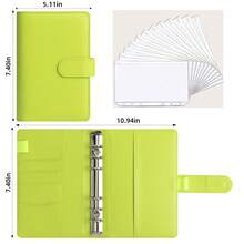 1pc A6 Budget Planner Binder With 12 Refillable Envelopes - Financial Organizer For Money Management And Savings - 6-Ring Loose-Leaf Notebook For Adults School Supplies, Back To School - Multicolor - View 3