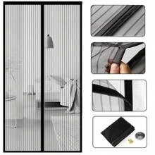 New Magnetic Fly Screen Door Curtain, Full Magnetic Strip, Self-Adhesive, Suitable For Living Room, Bedroom, Prevents Mosquitoes, No Drill Required, Curtain Divider, Summer