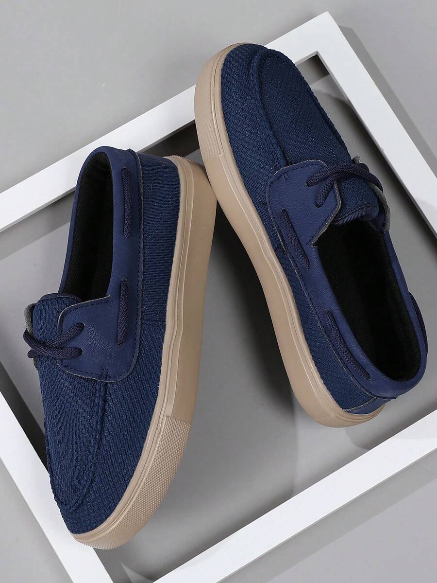 男士 2025 新款简约经典休闲舒适时尚运动鞋 - 透气，高街休闲鞋，带鞋带，网眼面料，适合所有季节，圆头，织物鞋面，EVA 鞋底，适合男士、学生、户外、街头服饰，轻便耐用