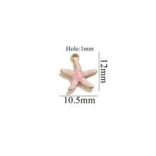 20pcs Stainless Steel Fashion Colorful Cake Seahorse Star Crab Small Pendant Tail Chain Pendant DIY Necklace Bracelet Jewelry Accessories Making