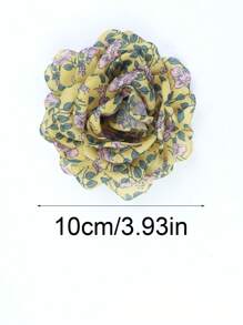 Handmade Sweet Floral Fabric Rose Flower Brooch, Hair Clip, Hat, Clothing Accessories For Women
