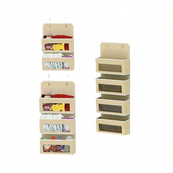 Wall Hanging Storage Bag, Multi-Layer High Capacity Fabric Storage Organizer Bag For Student Dormitory Bunk Beds, Wardrobe Door