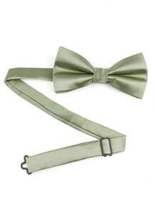 1 pieza Corbata de moño brillante de moda para hombres, adecuada para bodas, celebraciones y fiestas diarias - Verde - Ver 4