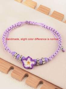 5pcs/Set Bohemian Beach Style Eudaimonia Faux Turtle Charm Adjustable Woven Bracelet Set, Suitable As Gift For Women, For Daily Wear, Travel & Outfit Matching