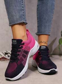 Women's New Breathable Mesh Spring/Summer Sneakers, Air Cushion Shock Absorption Soft Bottom Jump Rope Workout Running Shoes, Outdoor Casual