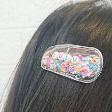 1pc Personalized Hair Clip / Customized Headband / Shiny Cute Headband / Headband / Rainbow Hair Clip / Girl Hair Clip, Back To School Gift, Birthday Gift