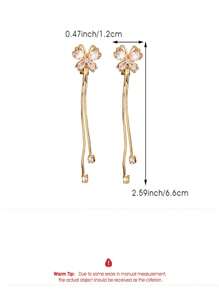 1 par de pinzas para las orejas con borlas largas y mariposas plateadas con incrustaciones de piedras rhinestone, brillantes y elegantes, versátiles para uso diario, joyería de fiesta, regalo de San Valentín, mamá, madre, Día de la Madre