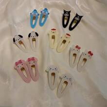 Sanrio Sanrio Cartoon Cute Hair Clip Acrylic Alligator Hair Clip Side Bangs Broken Hair Hollow Hair Clip Hair Clip Sweet Decorative Headdress Holiday Gift Hair Accessories