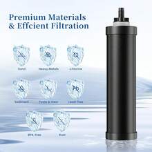 Gravity Water Filter System, 3.25G Berkey Stainless Steel Countertop System Water Purifier With Stand, Reduce 99% Chlorine For Home Camping Backpacking RVing, 3 Carbon Filters - 淺粉色 - 查看 6