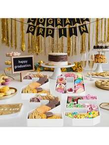 Digital Candy Cake Decoration Box, Birthday Number Balloon Box, Digital Mosaic, Suitable For Birthday Desktop Decoration, Wedding Desktop Arrangement, Party Decoration And Other Occasions Mother's Day Graduation - White - View 6