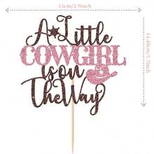 Cowgirl Cake Toppers, Happy Birthday Cake Topper Decoration, Western Cowgirl Themed Cake Decoration, Women Happy Birthday Party Supplies - Multicolor - View 11