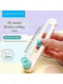 1 Piece Of 360° Mini Circular Cutter, With A Diameter Range Of 2-20 Cm. Craft Supplies, 360° Adjustable Cutter, Back To School, Stationery, School Essential. It Is A Lightweight Rotating Compass And A DIY Card Cutting Tool, Suitable For Study And Office Use. - Multicolor - View 6