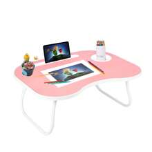 DESTINYGEARS Lap Desk For Laptop Bed Trays For Eating And Laptops Bed Table Tray Breakfast In Bed Tray With Legs Lap Trays For Adults Lap Table Laptop Stand TV Trays For Bed With Cup Holder/Drawer For Sofa/Couch On Low Sitting Floor Portable Foldable