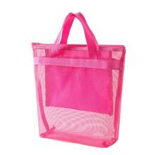 Portable Storage Bag, Travel Toiletry Bag, Large Capacity Shopping Bag, Outdoor Mesh Beach Storage Bag