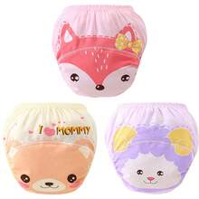 4pcs Baby/Toddler Reusable Potty Training Pants, Absorbent Underwear, Cloth Diapers, Suitable For Boys And Girls, Kids Training Pants, Potty Training Seat, Children's Underwear Gift - Multicolor - View 91