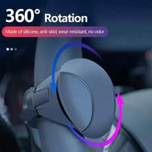 1pc Easy-Grip Silicone Steering Wheel Knob 360° Smooth Rotation One-Hand Operation With Built-In Metal Bearing & Non-Slip Grip
