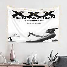Xxx Tentacion Anime Wall Tapestry For Bedroom, Space Wall Tapestry For Men, Cool Black Aesthetic, Hippie Room Decor Wall Hanging Art For Girl Boys Party 40x60 In - 黑色 - 查看 2