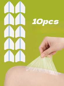 2/6/10 Stücke transparente Körperauflagen zum Schutz vor Scheuerstellen, unsichtbares Tape für die Innenseite der Oberschenkel, hochelastische Beinbandagen, wasserdichtes Einmal-Knie- und Wadentape - Verschiedenfarbig - Übersicht 13