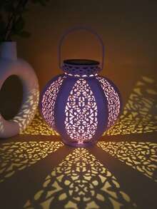 1 Stück Solarlaterne zum Aufhängen, intelligentes Solarlicht, LED Licht, automatischer Schalter, fünf Farboptionen, geeignet für Garten, Hof, Balkon, Gang, Rasen, Weihnachten, Halloween, Geburtstag, Party, ideales Geschenk für Familie und Freunde, Solargartenbeleuchtung - Verschiedenfarbig - Übersicht 6