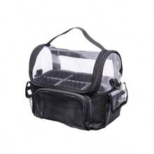 全新可调节肩带透明 PVC 化妆包，大容量便携式旅行收纳包 - 彩色 - 查看 2