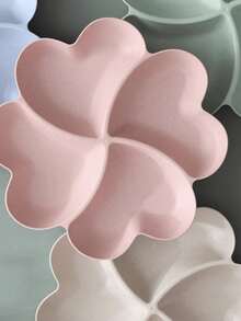 3 件开胃菜拼盘，不易碎的薯片和蘸酱分餐盘，4 格心形餐盘托盘，用于盛放坚果、糖果、干果、沙拉、小吃、厨房、圣诞礼物 - 彩色 - 查看 6