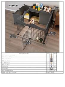 Indoor Small Dog Fence With Toilet Area, Pet Gate For Home, Escape-Proof Dog Playpen Crate