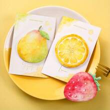 120pcs (4 Books) Creative Realistic Peach & Kiwi Fruit Shaped Memo Pads, Multi-Functional Diary Decor, Memo Notes, School & Office Supplies