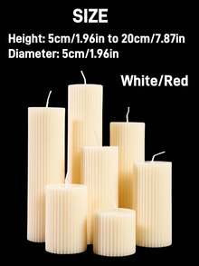 1 盒/套，全新圆柱形蜡烛（高度：5 厘米/1.96 英寸至 20 厘米/7.87 英寸，直径 1.96 英寸），香薰蜡烛，欧式风格，无烟蜡烛，白色蜡烛，适用于家居装饰、房间装饰、卧室装饰、派对、餐桌装饰、厨房装饰、餐厅、浪漫、派对、烛光、生日蜡烛装饰、节日装饰、蜡烛、蜡烛、万圣节、秋季、礼品、香薰蜡烛、家居装饰、复古装饰、圣诞装饰、圣诞装饰、圣诞礼物 - 彩色 - 查看 10