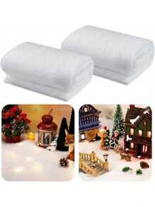 1pc White Christmas Snow Blanket - 31.5*47.2 Inches - Artificial Snow Blanket For Christmas Decoration - White Soft Fluffy Fake Snow Cover For Creating Winter Wonderland Village Crafts Background, Christmas Decorations Are Necessary, Can Be Cut Or You Can Buy Multiple Pieces To Splice For Holiday Wedding Party Decorations, Festival Decorations, Home Decorations, Party Decorations, Outdoor Decorations, Hotel Decorations, Party Decorations.