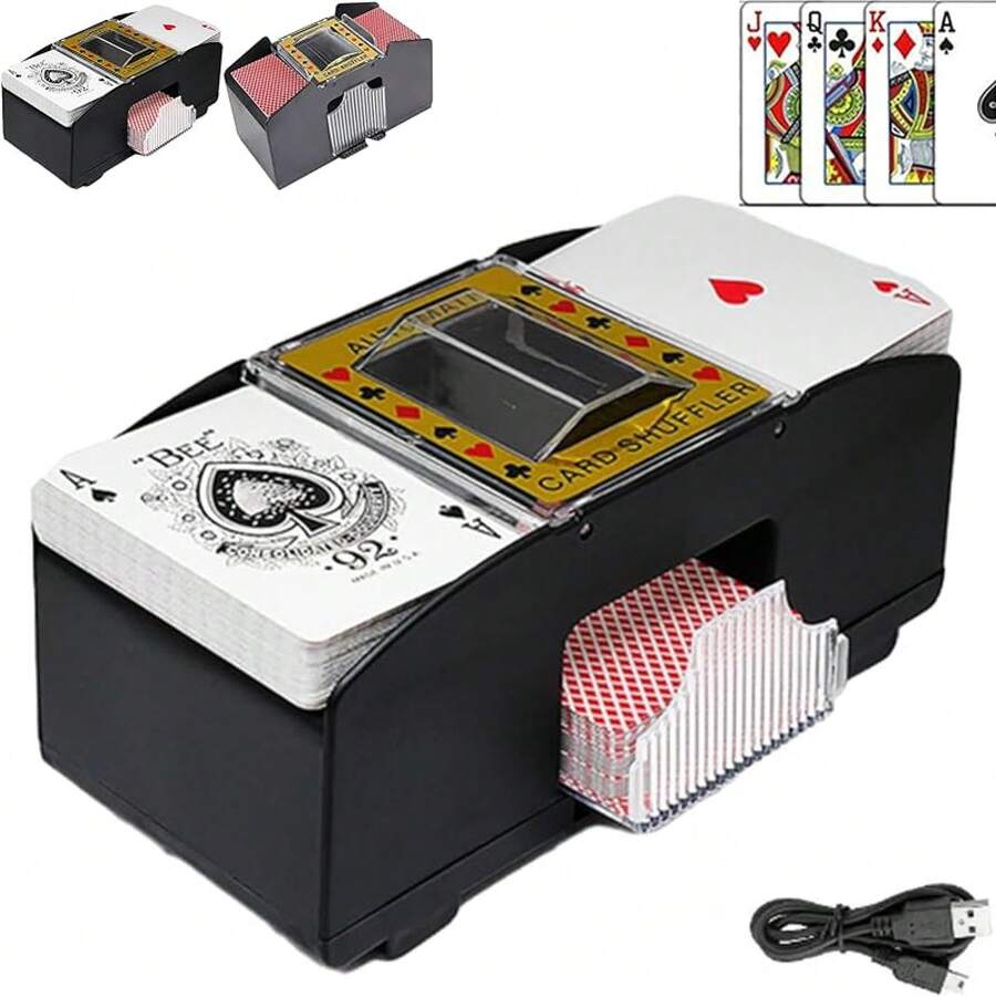 Cardflow360, Cardflow, Cardflow 360 Dealer, Automatic Card Shuffler, Card Shuffler 2 Deck, Card Shuffler - Rechargeable Automatic Card Shuffler - 洗牌 2 副牌 - 查看 1