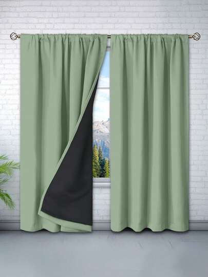 1 Stück Komplett-Verdunkelungs-Thermoisolationsvorhang - 99% UV-Blockierung Polyester, Quetschfalten-Aufhängung, Nicht-ausbleichende Leinwand, Schlafzimmer-Motiv, beschichtete Thermoisolation, Energieeinsparung, Lärmreduzierung - geeignet für Schlafzimmer, Bauernhaus und Schule für tiefen Schlaf