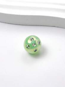 20pcs/Set Fashionable Crystal Dotted Acrylic Round Beaded Bracelet, Necklace, Phone Charm DIY Jewelry Making Supplies