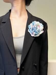 Handmade Sweet Floral Fabric Rose Flower Brooch, Hair Clip, Hat, Clothing Accessories For Women